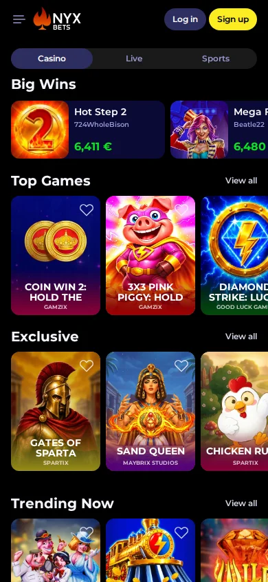 Nyxbets Casino App
